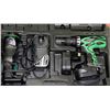 Image 1 : HITACHI DRILL,FLASHLIGHT COMBO WITH 2 BATTERIES &