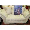 Image 2 : BEIGE MICROFIBER SOFA AND LOVESEAT