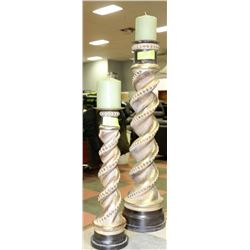 PAIR OF SHOWHOME DECORATIVE CANDLE STICKS