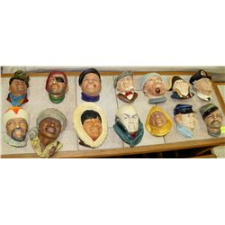 COLLECTION OF 14 ASSORTED BOSSONS HEADS