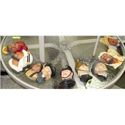 COLLECTION OF 8 ASSORTED BOSSONS HEADS INCLUDING
