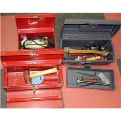 THREE TOOL BOXES WITH CONTENTS