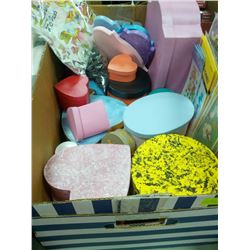 PAPER MACHE BOXES PAINTED & READY TO DECORATE