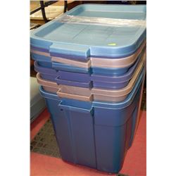BUNDLE OF 4 RUBBERMAID TUBS W/ LIDS X4