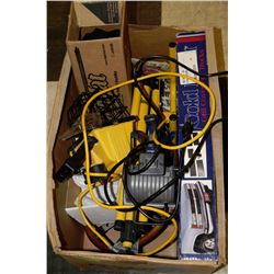 BOX WITH DASHMAT,VINTAGE WOODEN STEERING WHEEL,