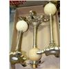 Image 1 : 3 CANDLE HOLDERS WITH MARBLE BALL