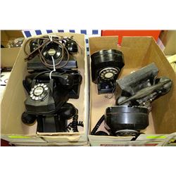 LOT OF 2 BOXES WITH VINTAGE TELEPHONES INCL.