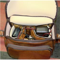 TWO PENTAX CAMERAS & LEATHER BAG WITH FILTERS