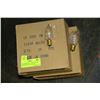 Image 1 : TWO BOXES OF 25-7WATT CLEAR CHANDELIER LIGHT BULBS