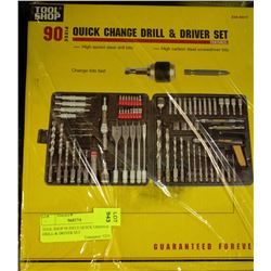 TOOL SHOP 90 PIECE QUICK CHANGE DRILL & DRIVER SET