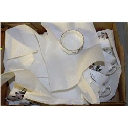 ROYAL ALBERT 6 CUP & SAUCER WITH CREAM & SUGAR SET