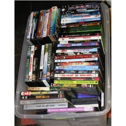 LARGE BIN OF ASSORTED DVD'S