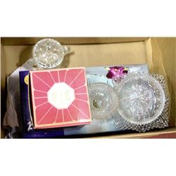 LOT OF CRYSTAL DISHES INCL. FOREVER CRYSTAL  FRUIT