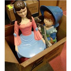 BOX OF ESTATE GIRL DECORATIONS