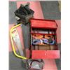 Image 1 : RED TOOLBOX WITH CONTENTS,2 TOOL CASES,2 SAWS