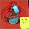 Image 1 : LOT OF 2 RINGS INCL. STERLING SILVER AND TURQUOISE