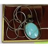 Image 1 : SILVER TURQUOISE NECKLACE