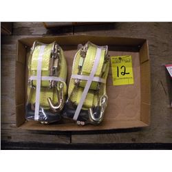 (2) 2"X27 ft ratchet tie downs -New