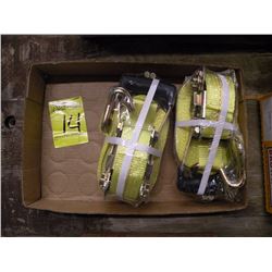 (2) 2"X27 ft ratchet tie downs -New