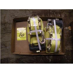 (2) 2"X27 ft ratchet tie downs -New