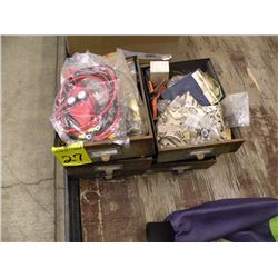 6 metal drawers w/misc items