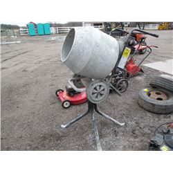 Gas powered cement mixer