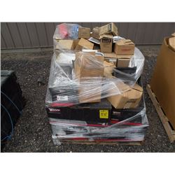 Pallet of 20+ re-manufactured truck starters, filters & misc truck parts