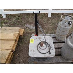 Spindle sander, welding helmet, tool holder