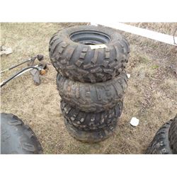 Qty 4 ATV tires  25x11-12 on rims