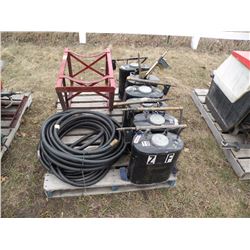 Barrel cart, hose, (6) backpack sprayers