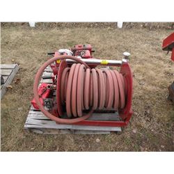 Hose reel w/hose, gas powered light plant