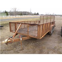 2001 Gravely 80x16 ft rampgate trailer, 5-bolt wheels SN#-1G9FU1627ZA220164