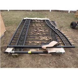 Qty 2  9 ft wrought iron gates -New