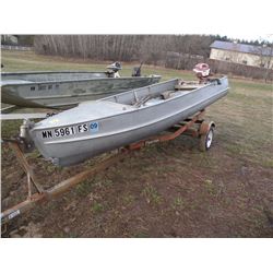 1955 Alumacraft 14ft boat w/trailer SN#-FD3893
