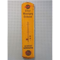 The Winnipeg Tribune Advertising Thermometer - HAS 3 BULLET HOLES