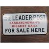 Image 1 : Leader Post Newspaper Enamel Advertising Sign