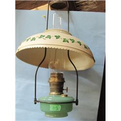 Alladin Kerosene Lamp Ceiling - Jadite? Base