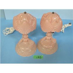 set of 2 pink Lady lamps