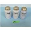 Image 1 : Lot of 3 salt & pepper shakers -blue delphite