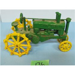 Cast John Deere tractor
