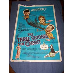 vintage movie poaster - " The Three Stooges in Orbit"