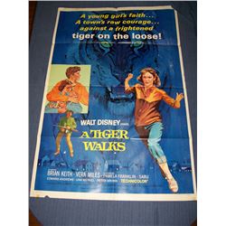 vintage movie poaster - Walt Disney presents " A Tiger Walks "