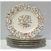 Image 1 : A SET OF FIVE COPELAND SPODE SIDE PLATES, with colourful floral decoration on white ground. Printed.