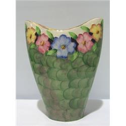 A MALING HAND PAINTED LUSTRE VASE, with a floral band. C1930's 40 - 60...