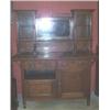 Image 1 : AN OAK ARTS & CRAFTS STYLE MIRRORBACK SIDEBOARD, the top having central mirror flanked by 2 glazed..