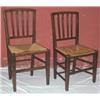 Image 1 : A SET OF FOUR OAK RUSH SEATED CHAIRS, with squared splat backs 400 - 600...