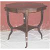Image 1 : AN EDWARDIAN ROSEWOOD CENTRE TABLE, with shaped octagonal top & central motif shaped legs & lower s.