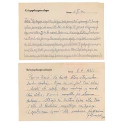 GERMAN P.O.W. CAMP LETTERS