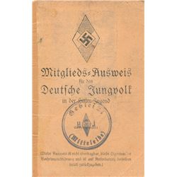 HITLER YOUTH MEMBERSHIP CARD