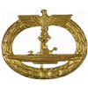 Image 1 : ERICH TOPP'S ENGRAVED U-BOAT BADGE
